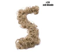pelucas mujer pelo natural Messy Hair Bun DIY Long Synthetic Fibres Wrap Around Wave Curly Updo Hairpieces pelucas mujer(Ash blonde)