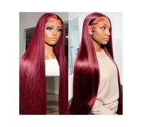 pelucas mujer Peluca de cabello humano con encaje frontal HD Peluca recta Pelucas de cabello humano con encaje frontal 13x4 for mujeres 180 de alta densidad pelucas disfraz(40inches)