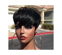 pelucas mujer Peluca de cabello humano corto for mujeres negras, peluca recta estilo bob for uso diario. pelucas disfraz