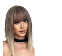 Pelucas Mujer Peluca recta rubia clara Hasta los hombros con parte media(LC6218-1)