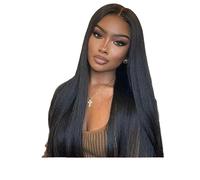 Pelucas Mujer Peluca sin pegamento de 34 y 36 pulgadas, peluca recta encaje 6x4, cabello humano 5x5, con cierre transparente for mujeres negras, brillante(6X4 GLUELESS WIG_30INCHES)