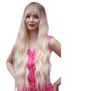 Pelucas Mujer Pelucas onduladas largas con flequillo rizado rizadas marrones for mujeres que buscan pelucas de cabello for peluca diaria(LC3009-1)