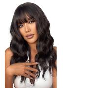 Pelucas Mujer Pelucas rubias onduladas largas pelucas de pelo platino con peluca flequillo for mujeres(LC039-1 wig)