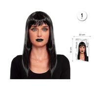 Pelucas. negro Lisa. Contenido Peluca. #Partilandia #Halloween #Pelucas