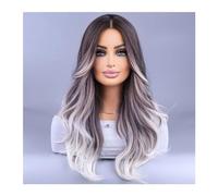 Pelucas Nuevo Onda grande tejida de fibra química, peluca con cobertura de cabeza completa, Peluca de mujer