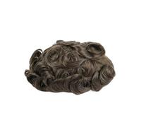 Pelucas para hombre, Peluca de cabello humano natural con cabello gris for hombre, prótesis capilar for hombre, pelucas de cabello humano indio de PU con encaje suizo for hombres, para cubrir el cabe
