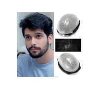 Pelucas para hombre realistas Sistema del pelo de los hombres de las pelucas masculinas del cabello humano de la base completa de la piel fina durable del tupé de los hombres 0.06m m Pedazo de pelo pa