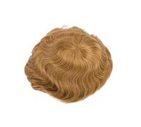 Pelucas para hombres Pelucas de cabello humano real con encaje monocromático y piel sintética for hombre n.° 21