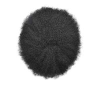 Pelucas para Hombres Pelucas for hombres, peluquín afro rizado for hombres, parte superior mono transpirable y perímetro de PU, prótesis capilar de cabello masculino, unidad de sistema de reemplazo de
