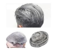 Pelucas Para Hombres Tupé for hombres Piel fina 0.03-0.04mm V-loop Base de PU sin nudos Tupé for hombres Cabello humano Pelucas for hombres Unidades de reemplazo de cabello duradero Piezas De Cabello