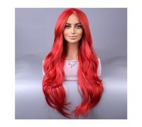 Pelucas para Mujer 28 pulgadas Europa y Estados Unidos Nueva sección media Peluca de pelo largo y rizado Cosplay Peluca para uso diario en fiestas(Color:BBW113-8)