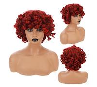 Pelucas para Mujer HOUYAN pelo corto y rizado sintético negro mujer negro marrón peluca africana con flequillo accesorios for el cabello femenino natural Peluca para uso diario en fiestas(0010)