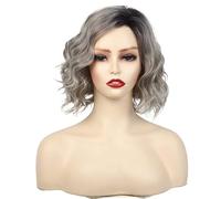 Pelucas para mujer Peluca de mujer con pelo rizado medio a largo teñido, forma naturalmente rizada, adecuada for uso diario y fiestas Fiesta diaria(C)