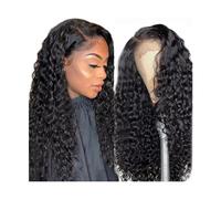 Pelucas para Mujer Pelucas con cierre de encaje 4X4 con pelo de bebe Cabello humano brasileño prearrancado Pelucas con cierre de encaje ondulado de agua de 14-40 pulgadas de largo for mujeres negras,