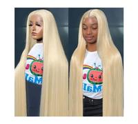 Pelucas para Mujer Pelucas de cabello humano Rubio 613 13x4 13X6 HD transparente con encaje Frontal peluca Frontal de encaje recto de hueso de densidad Remy 250 for mujer para fiesta cosplay peluca(13