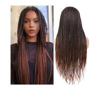Pelucas para Mujer Pelucas for mujeres Afro negras, trenzas y pelucas trenzadas en caja sintéticas largas y rectas de 26 pulgadas, trenzas torcidas sintéticas de alta calidad Peluca para uso diario en
