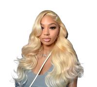 Pelucas para mujer Pelucas rubias del frente cordón de las pelucas cabello humano la onda cuerpo 13X6 densidad 250 for mujeres pre desplumadas Fiesta diaria(40inches)