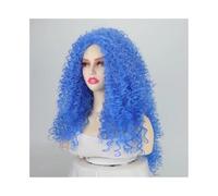 Pelucas para mujer Pelucas sintéticas de cabello natural for mujer, largas, de 71 cm, for cosplay, color azul Pelucas frontales de encaje