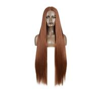 Pelucas para mujer Pelucas sintéticas rectas largas del cordón peluca rubia de Ombre rosada 38 pulgadas, densidad 150 Fiesta diaria