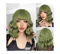 Pelucas para Mujer White Synthet Natural Hair Lolita Pelucas Nарик Purple Ombre Short Bob Body Wave Pelucas sintéticas for mujeres Cosplay peluca con flequillo Peluca para uso diario en fiestas(Color: