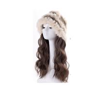 Pelucas para Mujeres Gorro De Peluca Ondulado Y Rizado, Gorro De Peluca De Pelo Largo for Mujer, Gorro De Punto De Felpa, Gorro De Peluca Natural Y Realista, Adecuado for Fiestas Temáticas Diarias Gor