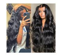 Pelucas para Mujeres Peluca 100% de cabello humano ondulado, pelucas 4x4 13x4 13x6 for mujer, cabello prearrancado 5x5, peluca sin pegamento, peluca de cabello humano Frontal de encaje 360 Natural Pel