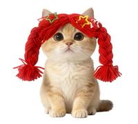 Pelucas Para Perros Pequeños | Divertido Accesorio Suave Cabeza Lindo | Peluca Cosplay De Pelo De Gatito - Para Perros Medianos Grandes Y Pequeños Fotos Caseras Fiesta Role-Play Halloween Navidad Cump