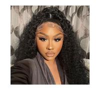 Pelucas Peluca con cierre de encaje 5x5, pelucas de cabello humano con frente de onda de encaje profundo 13x4 for mujer, cabello humano ondulado con agua 360, encaje completo brasileño sin pegamento P