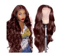 Pelucas Peluca de cabello Remy for mujer, peluca Frontal de encaje de 24 pulgadas de longitud de onda grande, pelucas de cabello humano Frontal de encaje transparente peruano Peluca de mujer(E)