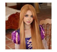 Pelucas, Peluca de Cosplay de Halloween marrón claro súper larga de 48 pulgadas for fiesta de mujer Rapunzel con rizo largo y esponjoso,Pelucas de cabello humano
