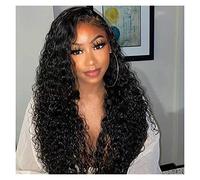 Pelucas Peluca de encaje de encaje de onda de agua Pelucas de cabello humano for mujeres negras Cabello brasileño 8-30 pulgadas Curly Cabello humano peluca Bob WIG de onda profunda Cabello Natural(10i