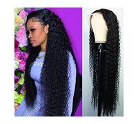 Pelucas Peluca de onda de agua de 30 pulgadas 4x4 Cierre de encaje Frente Pelucas for el cabello humano for mujeres negras Rizado corto Brasileño 13x4 Peluca frontal de onda profunda 150% / 180% Densi