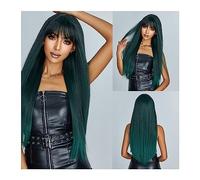 Pelucas Peluca sintética recta larga de 65cm/26 pulgadas con flequillo, peluca de Lolita de Cosplay de Rubio gris mixto for mujer, pelo de fibra de alta temperatura for fiesta Cabello Natural (Color