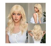 Pelucas Pelucas Bob onduladas cortas resistentes al calor for uso diario de Cosplay for mujer, peluca sintética Natural Bob marrón oscuro con flequillo for niña Cabello Natural(Color:WL1089-1)
