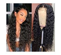 Pelucas Pelucas con cierre de encaje 4x4 con ondas al agua, cabello humano for mujeres, cabello Remy brasileño de 8-30 ", peluca con cierre de encaje ondulado y húmedo prearrancado con cabello de bebé