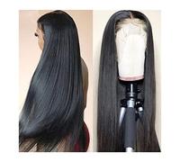 Pelucas Pelucas de cabello humano con frente de encaje for mujeres HD Cabello humano brasileño transparente 150% Peluca frontal de encaje de cabello Remy recto largo Pre arrancado con cabello de bebé