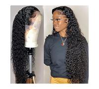 Pelucas Pelucas de cabello humano con frente de encaje rizado 360 Pelucas de cabello humano con frente de encaje transparente de 16-34 "Peluca de encaje de onda profunda sin pegamento con cabello de b