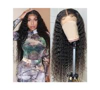 Pelucas Pelucas de cabello humano de onda profunda con pelo de bebé, prearrancadas 13X6 13x4 HD pelucas delanteras de encaje for mujeres cabello Remy brasileño rizado 4X4 5X5 6X6 peluca con cierre de