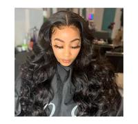 Pelucas Pelucas de cabello humano HD transparente 13x4 13x6 con encaje Frontal, pelucas frontales de cabello humano ondulado brasileño prearrancado for mujer Peluca de mujer(13x6 HD frontal wig,18inch