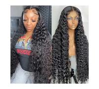 Pelucas Pelucas de cabello humano rizado 360 for mujeres negras, cabello humano 4x4 5x5, peluca con cierre de onda de encaje al agua, peluca Frontal de onda de encaje profundo 13x4 13x6 Hd Peluca de m