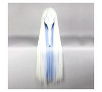 Pelucas Pelucas de cosplay con flequillo Fibra Larga Larga Negro Adulto Adulto Mujer Anime Wig Cabello Natural(01)