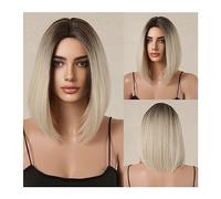 Pelucas Pelucas de encaje de línea de pelo, pelucas naturales cortas de Bob rubio platino sintéticas for mujer, pelucas de encaje Natural de uso Lolita for fiesta, resistente al calor Peluca de mujer