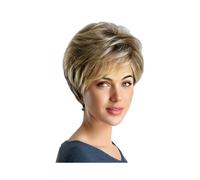 Pelucas Pelucas de pelo corto for mujer Pelucas de pelo sintético for mujer Flequillo diagonal Cabello corto y rizado Para la fiesta diaria