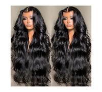 Pelucas Pelucas delanteras del cordón de la onda del cuerpo de 8-40 pulgadas Cabello humano pre arrancado con el pelo del bebé Pelo virginal brasileño Pelucas de cabello humano Remy HD transparente fo