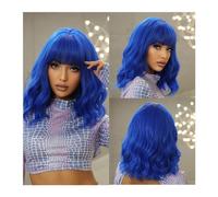 Pelucas Pelucas sintéticas rubias cortas rizadas Bob con flequillo Platium Golden pelucas de Cosplay de Lolita for mujeres fiesta diaria Cosplay resistente al calor Cabello Natural(Color:WL1006-4)