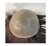 Pelucas que cubren la calvicie de los hombres, Prótesis capilar masculina Nudo invisible 0,12-0,14 mm Base de PU Tupé for hombres Densidad 110% Haripieces de cabello humano Unidad de sistema de reempl