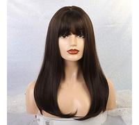 Pelucas rectas largas GJBXP con flequillo Pelucas sintéticas naturales Omber Blonde para mujeres Pelucas de cosplay afroamericanas Fibra resistente al calor Lc167-5
