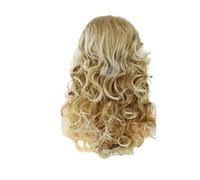 Pelucas rubias sintéticas con flequillo for mujer, peluca de rizos largos, cortes pelo peludos naturales, disfraz Dolly Parton, 1 unidad(363)