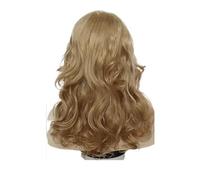 Pelucas rubias sintéticas con flequillo for mujer, peluca de rizos largos, cortes pelo peludos naturales, disfraz Dolly Parton, 1 unidad(073)