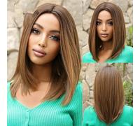 Pelucas sintéticas blancas, rubias y grises con flequillo, peluca de pelo corto y liso para mujer, para uso diario, cosplay, cabello natural, resistente al calor, LC2022-1